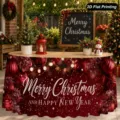 Christmas tablecloth waterproof holiday table skirt festive party home dining decor cover - Style 4 / 140*75CM