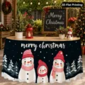 Tovaglia di Natale in poliestere gonna da tavolo impermeabile decorazione festiva - Modello 6 / 140*75CM