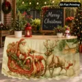 Gonna da tavolo di Natale impermeabile poliestere copritavolo festivo decorazione - Stile 7 / 140*75CM