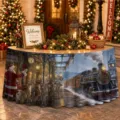 Weihnachten runder Tischrock wasserdicht Urlaubsfeier Esstisch Dekoration Polyester - ZQUN17-7