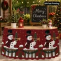 Natale poliestere gonna da tavolo impermeabile tavolino mobile decorazione festiva per feste - Stile 10 / 140*75CM