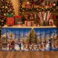 Weihnachten Tischrock wasserdicht Polyester festliche Tischdeko Abdeckung Stoff - ZQUN17-10