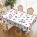 Tovaglia stelle rosso bianco blu giorno dell'indipendenza per tavolo da pranzo cucina decoro - 40x60cm / Tessuto spazzolato (Pelle di pesca) / Motivo Stelle Rosso Bianco Blu
