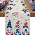 runner da tavola festa dell'indipendenza design gnomo bandiera americana decorazione tavolo da pranzo. - 33*183cm / Stampa Gnomo della Libertà (ZQ227-13)