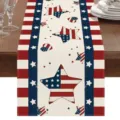 Centro tavola patriottico americano per festa dell'indipendenza e decorazione casa. - 33*183cm / Amore Stelle e Strisce (ZQ227-12)