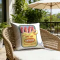 Cartoon Dopamin Sardinen Dose Druck Kissenbezug fuer Strand Resort Sofa Stuhl Sitzkissen. - Sardinenbüchsenmuster (CDR498-4) / Nur Kissenbezug (Ohne Inlay)