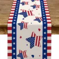 Cammino tavola bandiera americana per festa dell'indipendenza decorazione tavola. - 33*183cm / Cuore Patriottico Stelle (ZQ227-5)