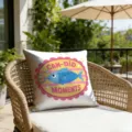 Süßer Cartoon Sardinen Dosen Druck Kissenbezug für Strand Urlaub Stil Sofa Kissen. - Sardinenbüchsenmuster (CDR498-6) / Nur Kissenbezug (Ohne Inlay)