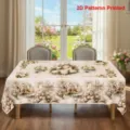 Nappe florale printemps été pour table à manger, élégant tissu vintage anti-poussière. - Style HZB730-5 / Tissu Brossé