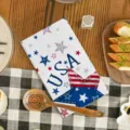 Vierte Juli Unabhängigkeitstag Geschirrtuch mit patriotischem USA Stern Design Küche. - Stil 9 / 1 Stück