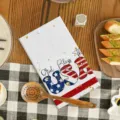 Amerikanische Unabhängigkeitstag Geschirrtuch dekoratives Baumwolltuch für Küche - Stil 11 / 1 Stück