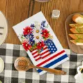 Patriotisches Amerika Flagge Geschirrtuch für 4. Juli, Küche und Unabhängigkeitstag Dekor. - Stil 14 / 1 Stück