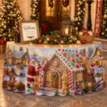Weihnachtstischdecke Wasserdicht Polyester Tischrock Festliche Party Dekoration Neu - ZQUN17-15