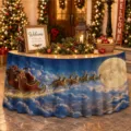 Wasserdichter Polyester Weihnachtstischrock festliche Dekoration für Esstisch Teestube Schrank Deko. - ZQUN17-16