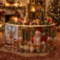Weihnachtstischrock wasserdicht festliche Feiertagsdekoration für Esszimmer Inneneinrichtung - ZQUN17-19