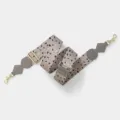 Adjustable wide replacement shoulder strap for crossbody bags with gold hardware details. - Gray