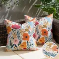 Nordic minimalist floral waterproof throw pillow cover for living room sofa home bedroom cushion - Watercolor Mixed Floral Style (DYM474-2) / Two Pieces Pack (45x45cm)