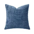 Blauer Chenille Kissenbezug Detailansicht, luxuriöser dekorativer Sofakissenbezug mit Textur. - 30x50cm (Nur Kissenbezug) / Blauton
