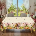 Frühling Blumen Schmetterling Tischdecke für Esstisch, dekorative staubdichte Tischabdeckung. - 40*60cm Gebürsteter Stoff / ZB711-8