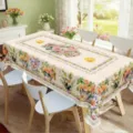 Vintage floral tablecloth rectangle dustproof fabric for dining room home kitchen decor 140x200 - 40x60cm Brushed Fabric / Vintage Pastoral Floral (ZB741-14)
