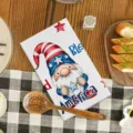 Patriotisches Sommer-Küchenhandtuch mit Zwerg, 4. Juli USA Flagge Stern dekoratives Geschirrtuch. - Stil 19 / 1 Stück