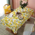Spring summer fresh lemon pattern decorative tablecloth for dining table, bright yellow fruit design. - 40x60cm Brushed Fabric / Fresh Lemon (ZB741-15)