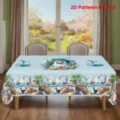 Nappe rectangulaire à thème côtier avec joli phoque et impression de plage pour la table. - Style ZB742-19 (Bord Festonné) / 40x60cm Tissu Brossé