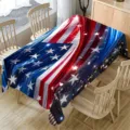 Independence Day tablecloth US flag design patriotic festival dining table decor dustproof cover - Style 18 / 40*60cm Brushed Fabric