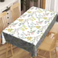 Floral tablecloth for dining table spring summer waterproof dustproof home decor table cover - 40x60cm Brushed Fabric / Spring Watercolor Floral (ZB741-17)
