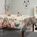 Nappe imprimee papillon floral nappe de table pour decoration interieure style variante beau - HZB730-10 / Tissu Brossé
