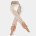 Woven replacement shoulder strap with wave pattern, stylish crossbody bag strap for daily use - 70cm Gold Nail / Pink