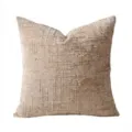 Fundas de cojín de chenilla, funda de almohada decorativa beige para sofá, muy suave y cómoda. - Funda de Almohada Individual (Sin Relleno) / Marrón Camello