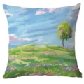 Decorative landscape oil painting style throw pillow cover for bedroom sofa home decor. - CDR275-2 Style / Single Side Printing Without Core