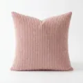 Rosa Kord Zierkissenbezug unifarbener dekorativer Kissenhülle für Sofa Bett und Couch - 30x50cm (Nur Kissenbezug) / Lederrot