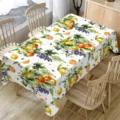 Nappe citron d'été impression de fruits aquarelle rectangulaire décoration table maison - HZB730-28 / Tissu Brossé