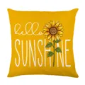 Sunflower throw pillow cover yellow autumn couch cushion case decorative 45x45 cm - 45*45cm Linen Single-Sided No Insert / Sunflower Print (DYM468-11)
