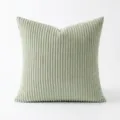 Hellgrüner Kord Kissenbezug, quadratischer dekorativer Kissenüberzug für Sofa Bett - 30x50cm (Nur Kissenbezug) / Cyan-Weiß