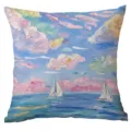 Decorative oil painting watercolor landscape throw pillow cover for home sofa bedroom decor. - CDR275-5 Style / Single Side Printing Without Core