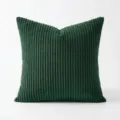 Einfarbiger dunkelgrüner Kissenbezug aus Cord, weicher Deko Kissenhülle für das Sofa. - 30x50cm (Nur Kissenbezug) / Dunkelgrün