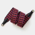 Colorful plaid fabric replacement wide bag strap with leather ends shoulder accessory - 70cm Gold O-Ring / Red Blue Pink Plaid