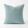Hellblauner Cord Zierkissenbezug, weiche strukturierte quadratische Kissenhülle Sofa. - 30x50cm (Nur Kissenbezug) / Kristallblau