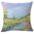Landscape oil painting decorative throw pillow cover, art style sofa cushion cover for home decor. - CDR275-7 Style / Single Side Printing Without Core