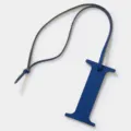 Colgante de bolso de cuero azul letra I accesorio de llavero de lujo elegante para bolsos - Azul