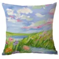 Decorative oil painting landscape throw pillow cover for sofa bedroom home decor variant - CDR275-15 Style / Single Side Printing Without Core
