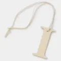 Beige Cuero Letra I Colgante de Bolsos, Lindo Llavero Inicial y Colgante de Coche. - Beige