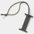 Colgante de bolso con letra I de cuero premium accesorio elegante para llaves de coche - Gris