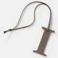 Colgante de Letra I de Cuero para Bolso Monograma Iniciales Llavero Accesorio Elegante - Gris elefante