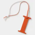 Colgante de bolso de letra I de cuero naranja llavero de lujo para bolsos - Naranja