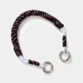 Replacement woven strap for shoulder bucket bags, stylish handmade cord handle accessory. - Silver Buckle