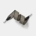 Courroie de Sac de Remplacement Tissée, Motif Noir Blanc Or Sangle Épaule Large pour Sacs - Autres Remarques Sur La Longueur / Sangle Noire Boucle Argentée